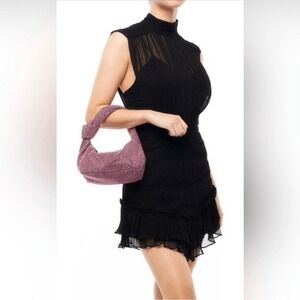 Olga Berg Polly Crystal Clutch Shoulder Bag,‎ Pink, NWT